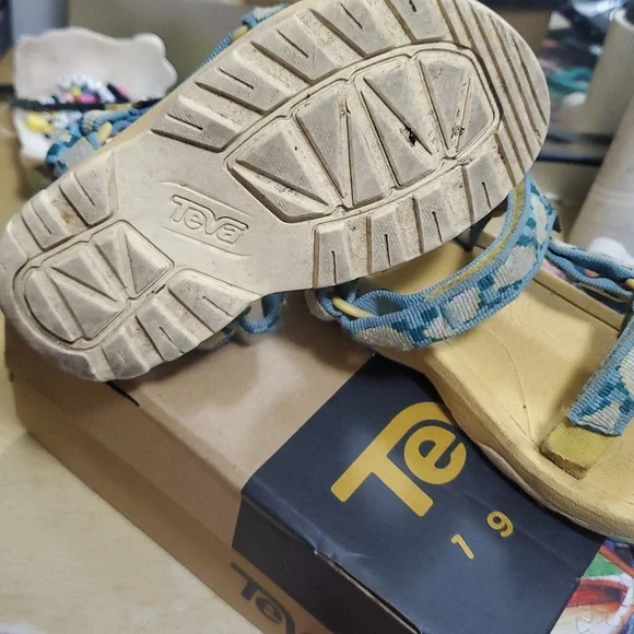 TEVA, T HURRACAINE Blue and Yellow Sandals - Picture 5 of 13